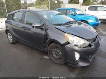  Salvage Toyota Prius c