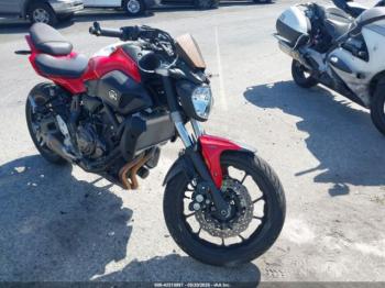  Salvage Yamaha Fz07a