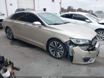  Salvage Lincoln MKZ Hybrid