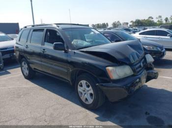  Salvage Toyota Highlander