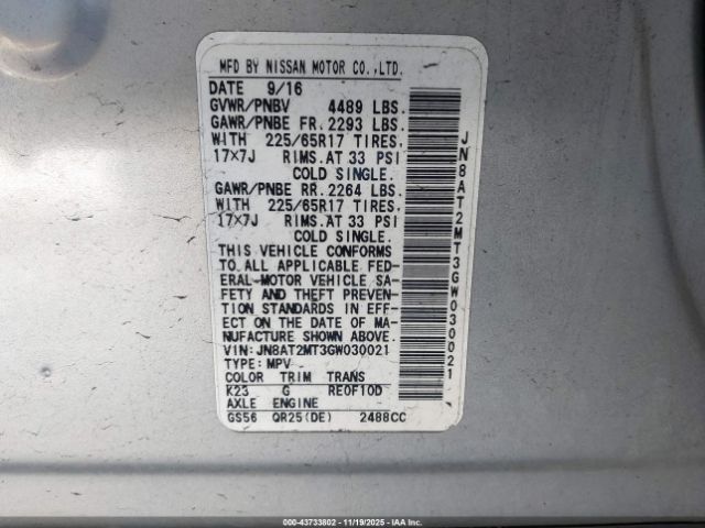 Nissan Rogue S Image 12