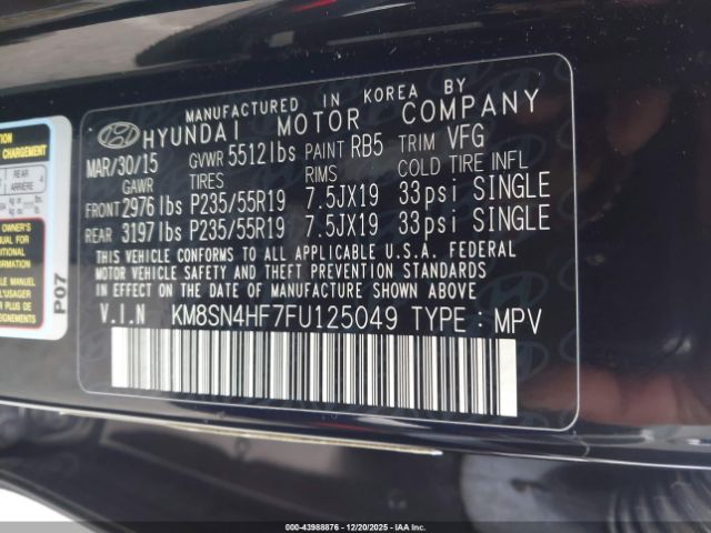 Hyundai SANTA FE Limited Image 3