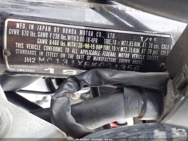 Honda Cmx250 C Image 14