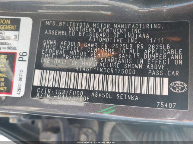 Toyota Camry Le Image 5