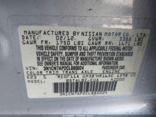 Nissan Versa 1.6 Sv Image 12