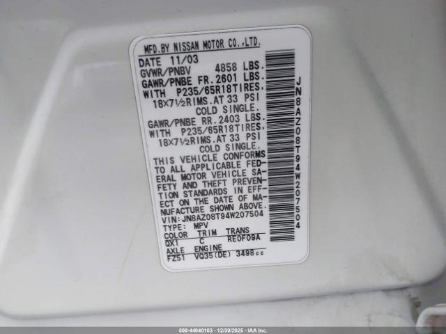 Nissan Murano Sl Image 10