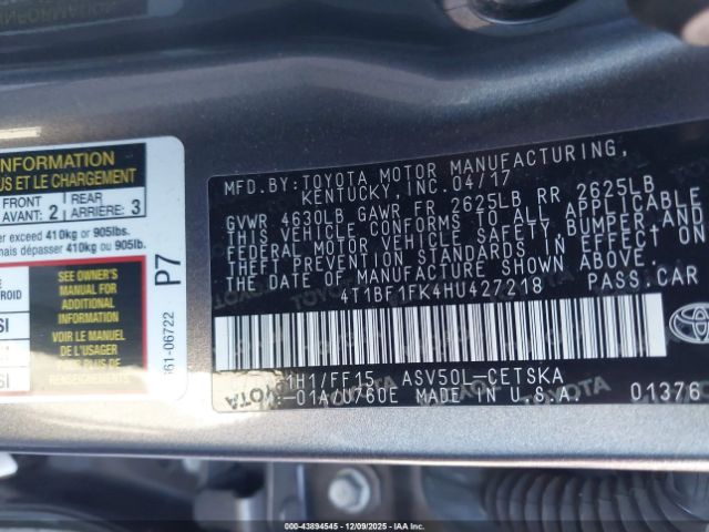 Toyota Camry Se Image 19