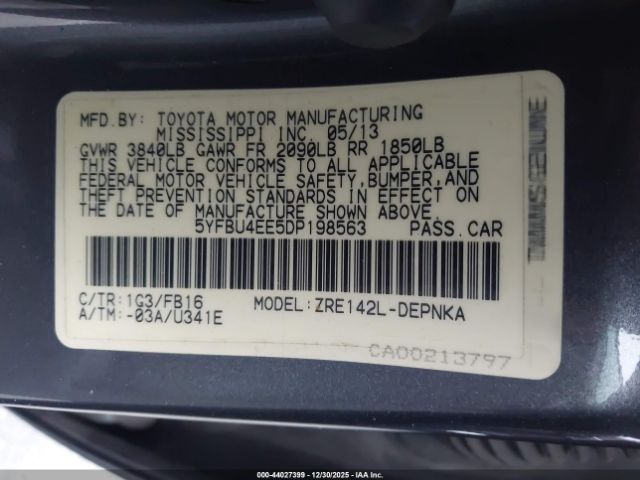 Toyota Corolla Le Image 14