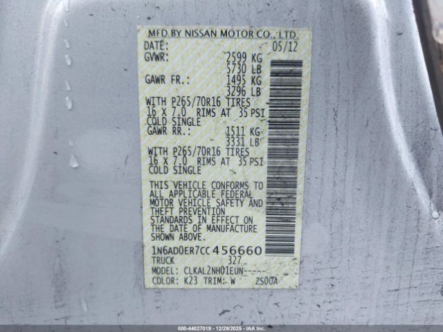 Nissan Frontier Sv Image 8