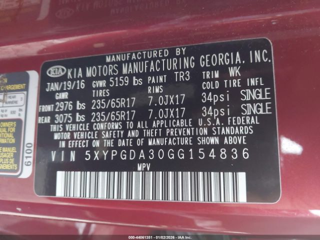 Kia Sorento 2.4l Lx Image 5