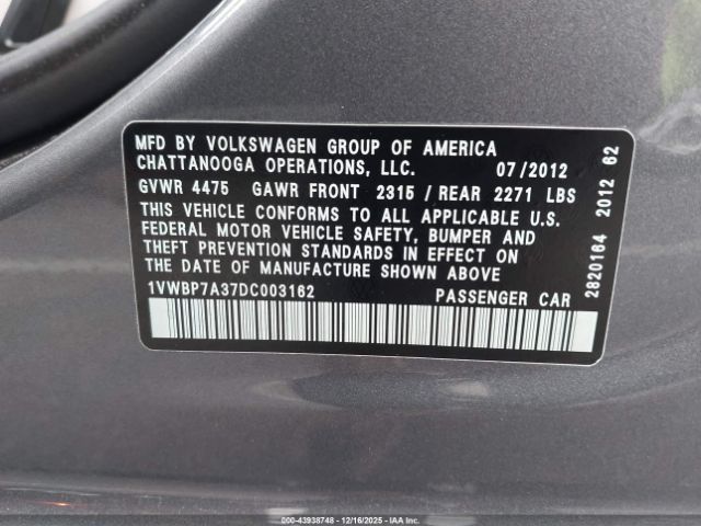 Volkswagen Passat 2.5l Se Image 9