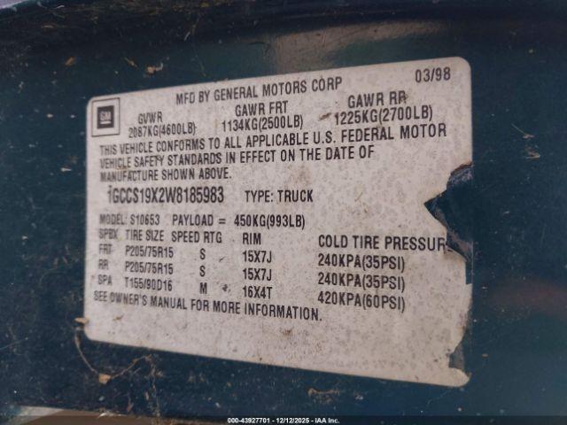 Chevrolet S-10 Ls Fleetside Image 10