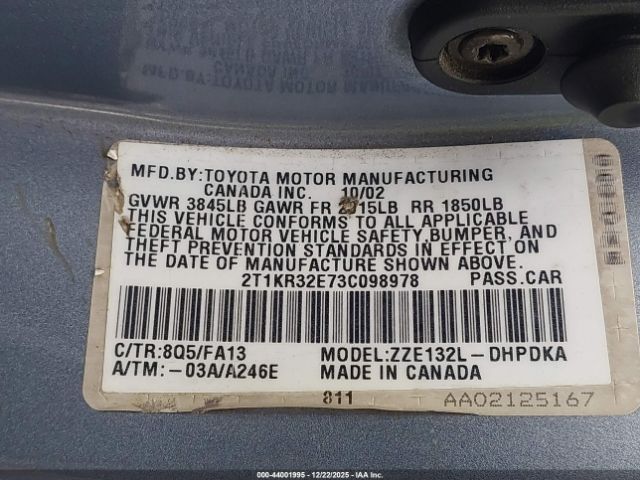 Toyota Matrix Standard Image 6