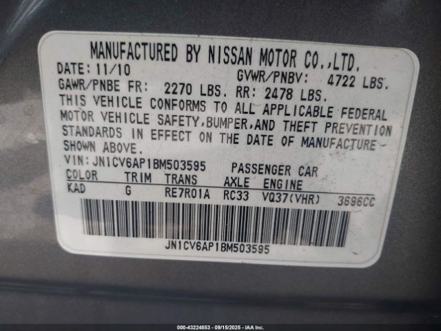 INFINITI G37 Journey Image 2